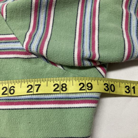 Polo Ralph Lauren Polo Shirt Green Pink Stripe Men's 4XB Big Rugby Golf Pastel - Picture 6 of 10